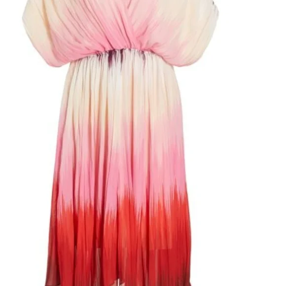 Pink and White Asymmetrical Midi Skirt for Cocktail Events - Picture 5 of 8